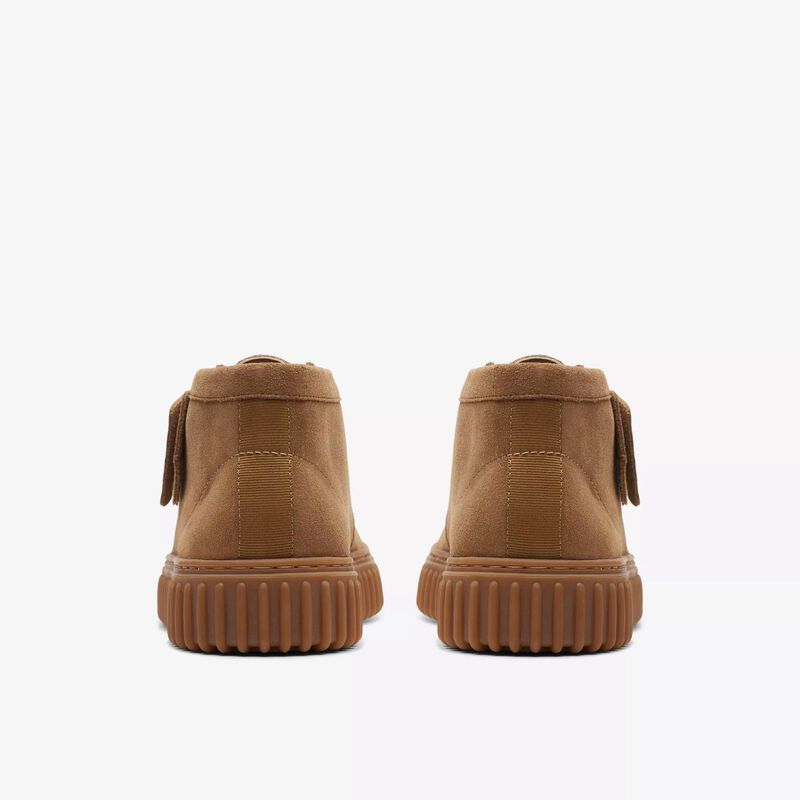 Clarks Mens Torhill Hi Dark Sand Suede image number 1